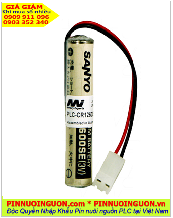 Sanyo CR12600SE; Pin nuôi nguồn PLC Sanyo CR12600SE 7/5AAA 1500mAh, X.xứ NHẬT 